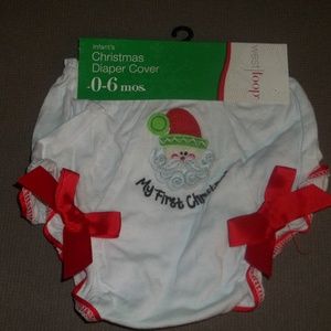 Infant's "My First Christmas' Diaper Cover 0-6 Mos